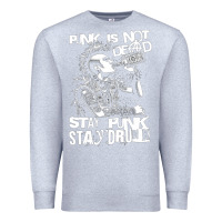 Heather Grey Stay Punk Stay Drunk Premium Sweatshirt - PixelWave