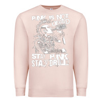 Pale Pink Stay Punk Stay Drunk Premium Sweatshirt - PixelWave