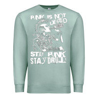 Seafoam Stay Punk Stay Drunk Premium Sweatshirt - PixelWave