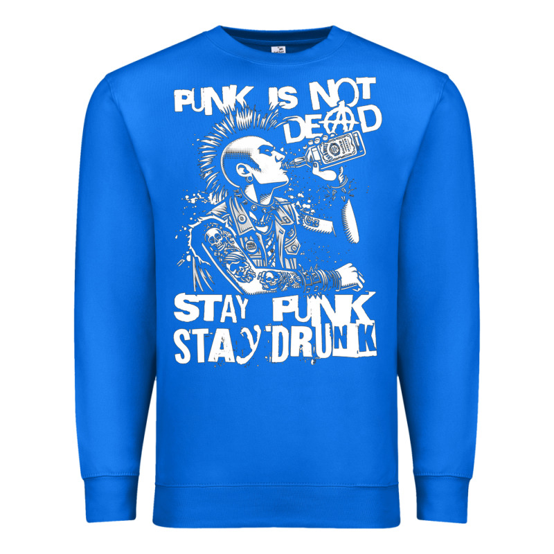 Stay Punk Stay Drunk Premium Sweatshirt by PixelWave | Teevron