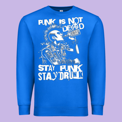 Stay Punk Stay Drunk Premium Sweatshirt Designed By Pixelwave