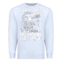 White Stay Punk Stay Drunk Premium Sweatshirt - PixelWave