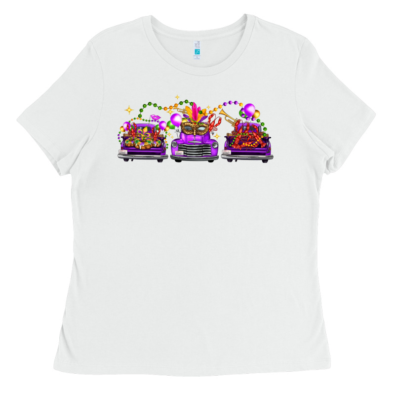 Mardi Gras Farm Trucks Ladies Tee by FaDigitalArtStudio | Teevron