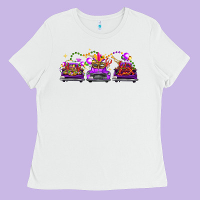 Mardi Gras Farm Trucks Ladies Tee Designed By Fadigitalartstudio