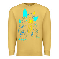 Antique Gold Spacegodzilla Premium Sweatshirt - PixelWave