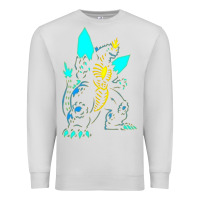 Dove Grey Spacegodzilla Premium Sweatshirt - PixelWave