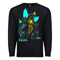 Black Spacegodzilla Premium Sweatshirt - PixelWave