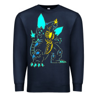 Navy Spacegodzilla Premium Sweatshirt - PixelWave