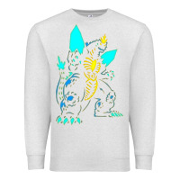 Oatmeal Heather Spacegodzilla Premium Sweatshirt - PixelWave