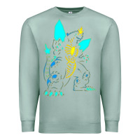 Seafoam Spacegodzilla Premium Sweatshirt - PixelWave
