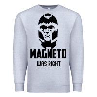 Heather Grey magneto was right Premium Sweatshirt - PixelWave