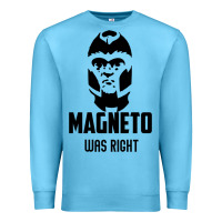 Ocean Blue magneto was right Premium Sweatshirt - PixelWave