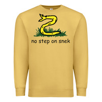 Antique Gold no step on snek,libertarian,tumblr,meme,funny,polotics,no step,on,snek Premium Sweatshirt - PixelWave