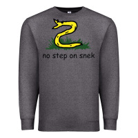 Charcoal Heather no step on snek,libertarian,tumblr,meme,funny,polotics,no step,on,snek Premium Sweatshirt - PixelWave