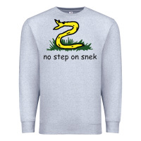 Heather Grey no step on snek,libertarian,tumblr,meme,funny,polotics,no step,on,snek Premium Sweatshirt - PixelWave