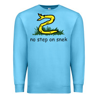 Ocean Blue no step on snek,libertarian,tumblr,meme,funny,polotics,no step,on,snek Premium Sweatshirt - PixelWave