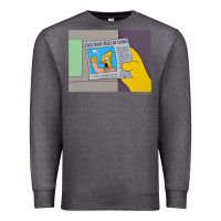 Charcoal Heather The Simpsons Old Man Yells At Cloud Newspaper V1 Premium Sweatshirt - PixelWave
