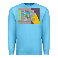Ocean Blue The Simpsons Old Man Yells At Cloud Newspaper V1 Premium Sweatshirt - PixelWave