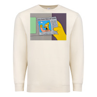 Sandshell The Simpsons Old Man Yells At Cloud Newspaper V1 Premium Sweatshirt - PixelWave
