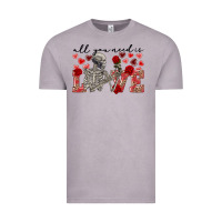 Vintage Zinc skeleton all you need is love Vintage Tee - FaDigitalArtStudio