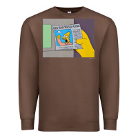 Chestnut The Simpsons Old Man Yells At Cloud Newspaper V1 Premium Sweatshirt - PixelWave