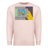 Pale Pink The Simpsons Old Man Yells At Cloud Newspaper V1 Premium Sweatshirt - PixelWave