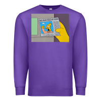 Purple The Simpsons Old Man Yells At Cloud Newspaper V1 Premium Sweatshirt - PixelWave