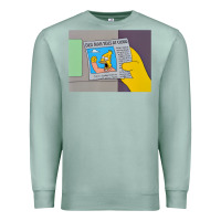 Seafoam The Simpsons Old Man Yells At Cloud Newspaper V1 Premium Sweatshirt - PixelWave