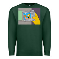 Sports Green The Simpsons Old Man Yells At Cloud Newspaper V1 Premium Sweatshirt - PixelWave