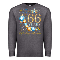 Charcoal Heather 66th birthday 66 years of being awesome 66 years old woman Premium Sweatshirt - PixelWave