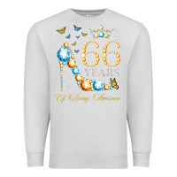 Dove Grey 66th birthday 66 years of being awesome 66 years old woman Premium Sweatshirt - PixelWave