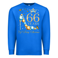 True Royal 66th birthday 66 years of being awesome 66 years old woman Premium Sweatshirt - PixelWave