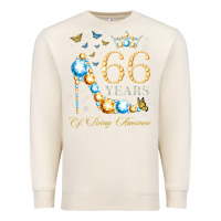 Sandshell 66th birthday 66 years of being awesome 66 years old woman Premium Sweatshirt - PixelWave