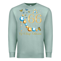 Seafoam 66th birthday 66 years of being awesome 66 years old woman Premium Sweatshirt - PixelWave