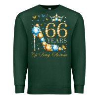 Sports Green 66th birthday 66 years of being awesome 66 years old woman Premium Sweatshirt - PixelWave