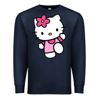 Navy kitty Premium Sweatshirt - PixelWave