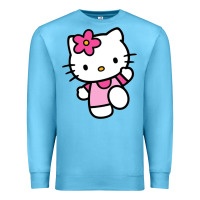 Ocean Blue kitty Premium Sweatshirt - PixelWave