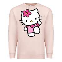 Pale Pink kitty Premium Sweatshirt - PixelWave