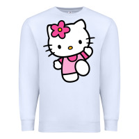 White kitty Premium Sweatshirt - PixelWave