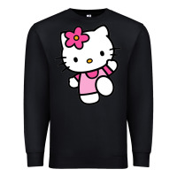 Black kitty Premium Sweatshirt - PixelWave