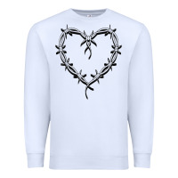 White bichota heart for women,cute music t shirt Premium Sweatshirt - PixelWave