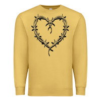 Antique Gold bichota heart for women,cute music t shirt Premium Sweatshirt - PixelWave
