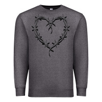 Charcoal Heather bichota heart for women,cute music t shirt Premium Sweatshirt - PixelWave