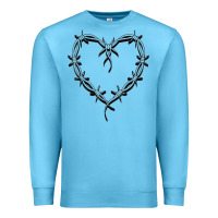 Ocean Blue bichota heart for women,cute music t shirt Premium Sweatshirt - PixelWave