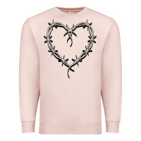 Pale Pink bichota heart for women,cute music t shirt Premium Sweatshirt - PixelWave