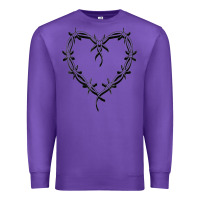 Purple bichota heart for women,cute music t shirt Premium Sweatshirt - PixelWave
