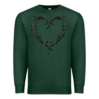 Sports Green bichota heart for women,cute music t shirt Premium Sweatshirt - PixelWave