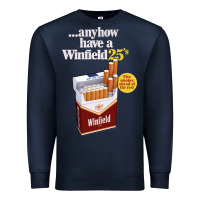 Navy Anyhow Have A Winfield 25s Classic Premium Sweatshirt - PixelWave