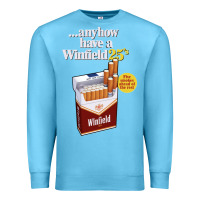 Ocean Blue Anyhow Have A Winfield 25s Classic Premium Sweatshirt - PixelWave
