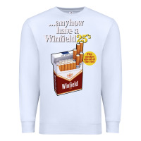 White Anyhow Have A Winfield 25s Classic Premium Sweatshirt - PixelWave